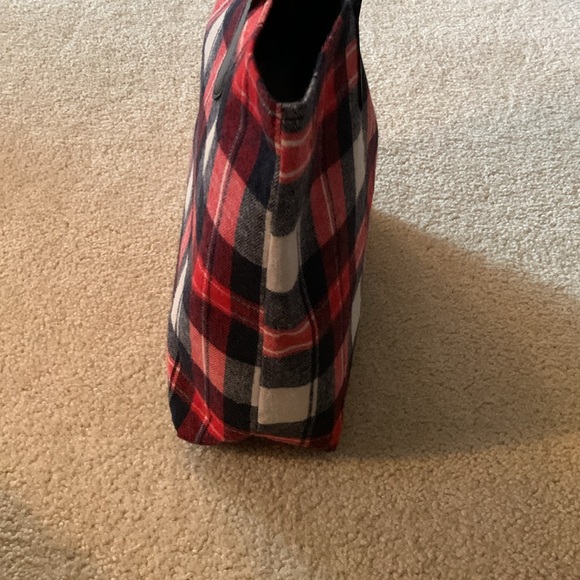 Yankee Candle Festive Plaid - Red, White & Dark Blue Tote Bag - NWOT - Picture 9 of 17